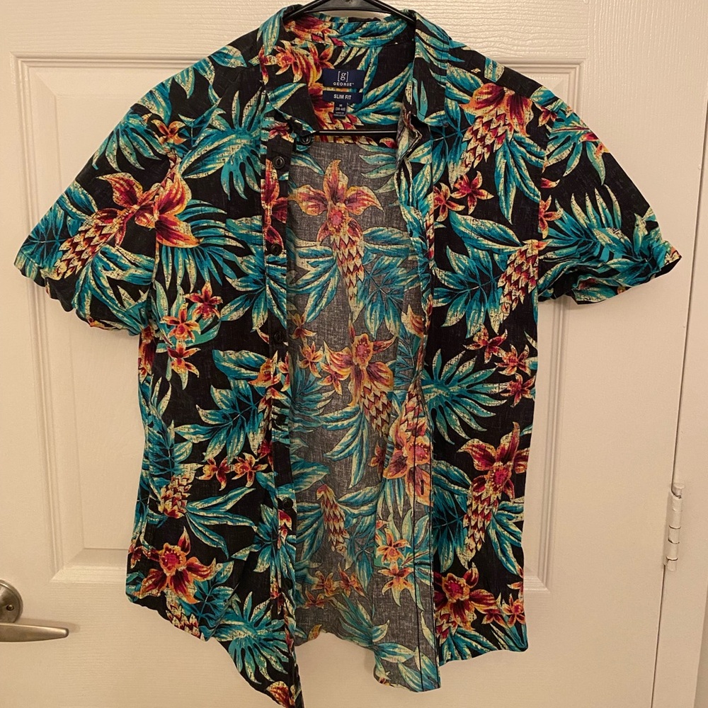 Fun Tropical Mens Button Down